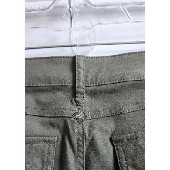 prAna Cargo Pants Womens 2 Olive Green Slim Skinny Utility Outdoor Hiking Travel - Picture 4 of 5